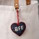 Handmade Heart BFF Message Charm